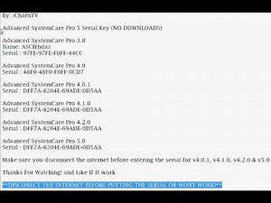 Advanced SystemCare Pro 5 Serial Key (NO DOWNLOADS)