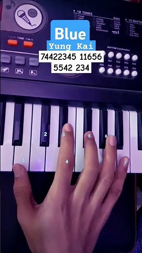 Blue - Yung Kai (Easy Piano Tutorial) #tiktok #viral #shorts