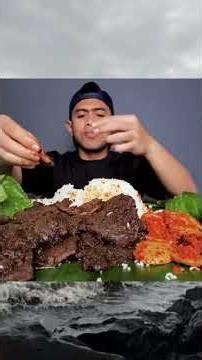 Mukbang rendang daging dan jengkol balado #mukbang #foodchallenge #food #tanboykun #jengkolbalado