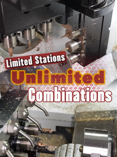 Unlimited Tool Combinations on SW-205 Swiss Type CNC Lathe