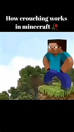 How Steve in minecraft crouches 🥀 #minecraft