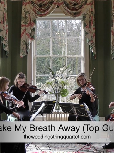 Take My Breath Away (Top Gun) Wedding String Quartet #stringquartet #stringquartetcovers #weddingmusic #wedding #weddingtiktok #weddingday
