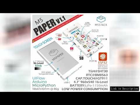 M5Stack Official M5Paper ESP32 Development Kit V1.1 (960X540, 4.7" eInk display, 235 ppi)