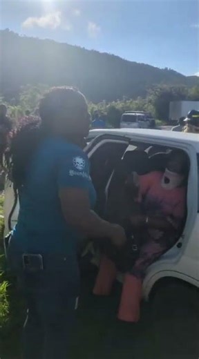 Two injured in Spur Tree Hill crash after car plunges over precipice