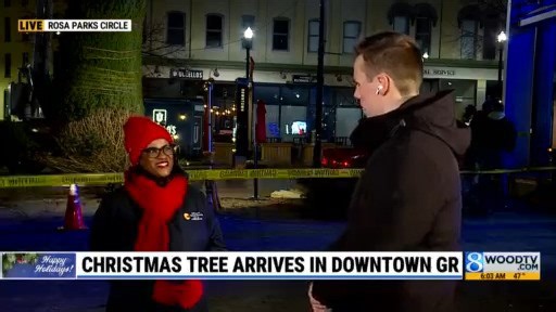 City of Grand Rapids' Christmas tree arrives