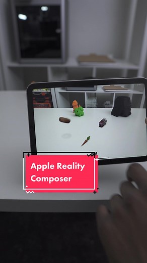 Day one of AR: Apple Reality Composer #apple #mixedreality #augmentedreality #realitycomposer #ipad #superrcut