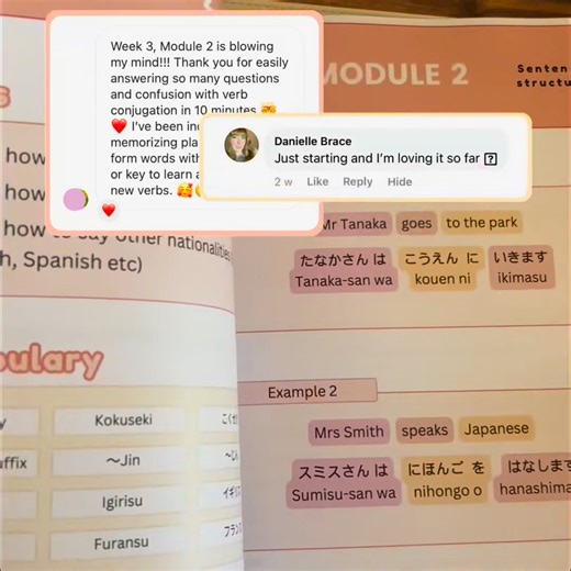 If you’ve been looking for a way to study Japanese without: ❌ the textbooks ❌ the apps ❌ and going in circles and instead, you’re ready for: 🌟 the structured 🌟 supported approach 🌟 that takes just 15 minutes a day, 5 times a week Join Japanese in 12 and unlock the entire 12 week, step-by-step program instantly. You’ll get access to: ✅ Video tutorials ✅ Worksheets ✅ Live conversation sessions ✅ A community of over 500 people ✅ Unlimited feedback, marking & support ✅ Beginner (N5) to Advanced (
