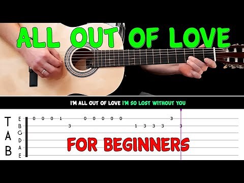 ALL OUT OF LOVE | Easy guitar melody lesson for beginners (with tabs) - Air Supply