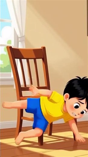 Don’t Climb on Chairs! Kids’ Safety Warning