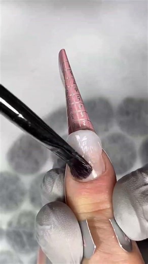 Polygel manicure for lower nail extensions