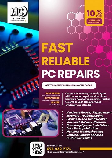 Fast & Reliable PC Repair you can trust. We diagnose, fix, and optimize laptops and desktops quickly