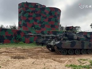 古董车上阵—台军“烈屿守备大队”进行M-41D型轻型坦克进行防登陆训练