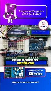 Programación de 4 LCDs #arduino #lcd #educacion #tecnologia #tecnologia