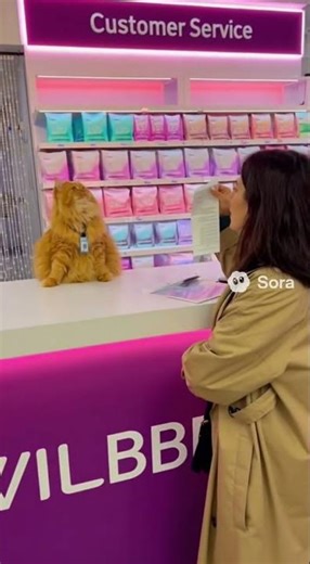 When the Customer Service Rep is… a Cat 🐱💼 #cats #cat #animals #animalshorts