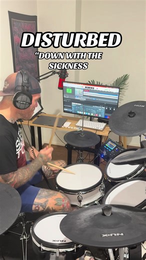Disturbed - “Down with the sickness” #drums #disturbed #metal #drumcover #nostalgia daily promotion for any edrum companies!!! @alesis_drums @EFNOTE @NUX