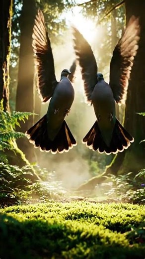 Doves Dancing in Nature | Ultra-Realistic 2-Step Forest Video 8K #birds #vibrantbirds #nature