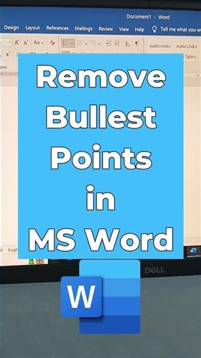 How to remove bullets in word #shorts #msword #shortcutkeys