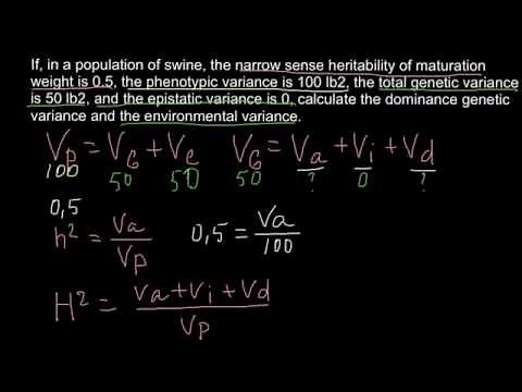 How to Calculate Dominance, Genetic variance and Environmental Variance