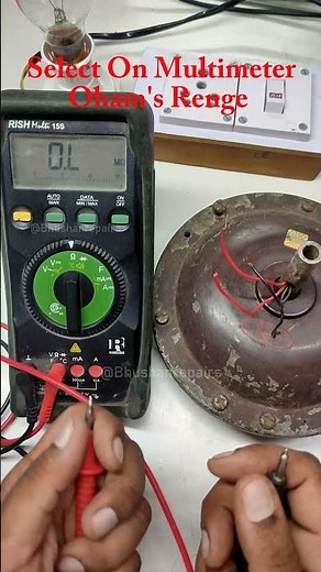 how to check 4 wire ceiling fan winding with multimeter #shorts #viral