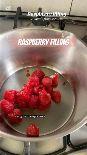 Raspberry cake filling from scratch #howtomakecakecreamathome #rasberry #jam
