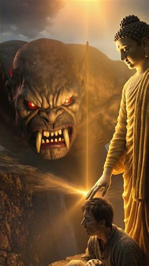 พระพุทธเจ้าช่วยชายพ้นจากยักษ์ #buddha #ghost #lordbuddha #viral #horror #scary #feed #viralvideo