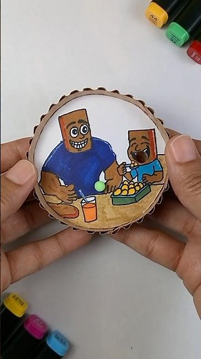 Brainrot Muscled Lunchbox Reaction Cardboard Color Pinball #trending #craft