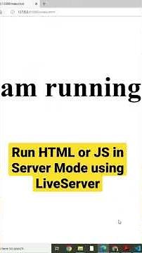 Running HTML or JavaScript in Server Mode using LiveServer Extension in VS Code #coding #javascript