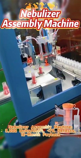 Nebulizer Assembly Machine: 3,000 Units/Shift,, 12-Month Payback #smartfactory #machine #industry40