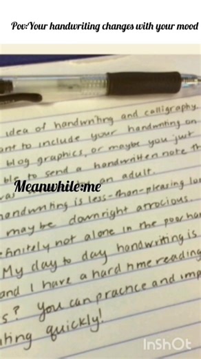 POV: Your Handwriting Change With Your Mood#trending#shorts