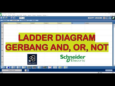 Tutorial Ladder Diagram Gerbang AND, OR , NOT - Zelio Soft 2