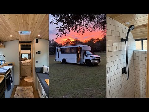 Shuttle Bus Conversion Tour | Fully Tiled Shower | Off Grid |