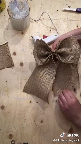 Crafting a Burlap Bow Tutorial