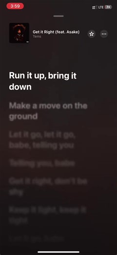 Get It Right (lyrics) 🎶 - Tems ❤️🎶 #getitright #tems #lyricalsteeze #lyrics #fypシ