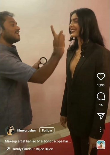 BOLLYWOOD AND SOUTH MAKEUP ARTIST TOUCHING ACTRESS INNER BODY PART