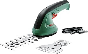 Bosch Garden Shears EasyShear (Integrated 3.6V, Battery Runtime: 40 Min, Blade Length: 12cm (Shrub) / 8cm (Grass), in Carton Packaging) Green 20 X 20 X 20 Centimetres