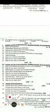 12th std Zoology Half yearly Exam December-2025 tomorrow Exam original Question paper