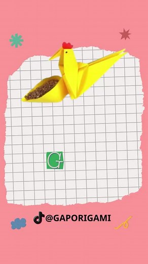 Cách gấp Gà Trống đơn giản với Origami