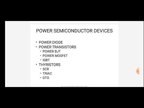 Power Semiconductor devices and their classification