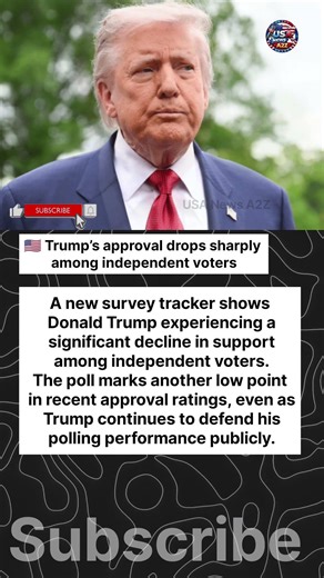 🇺🇸 Trump’s Approval Rating Nosedives Among Independent Voters #usnews