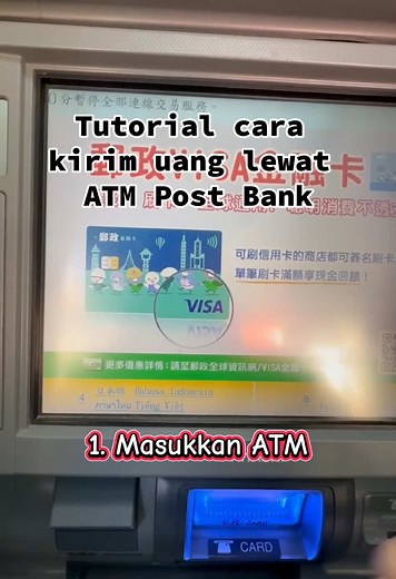 Tutorial Kirim Uang lewat ATM Post Bank di Taiwan