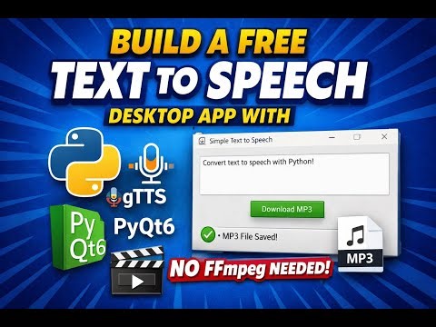 Build a Free Text to Speech Desktop App with Python (gTTS + PyQt6)