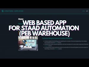 STAAD Automation Web App (FREE) for PEB Warehouse