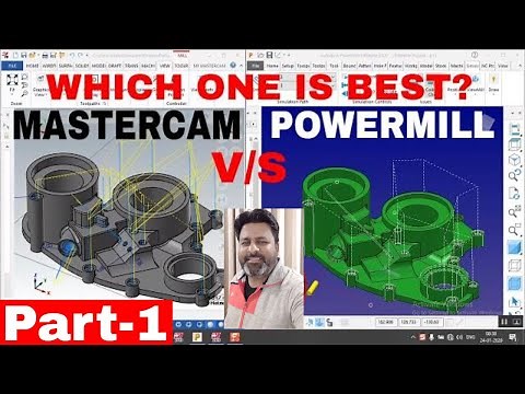 Delcam Powermill 2020 v/s Mastercam 2020 | Drilling Tool Path |CNC Programming