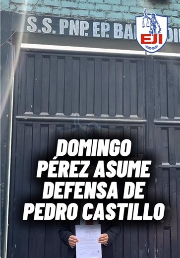 🚨 Último minuto 🚨 El Dr. José Domingo Pérez Gómez asume con firmeza la defensa legal del Presidente Pedro Castillo Terrones, en un proceso que considera profundamente injusto y que ha vulnerado derechos fundamentales. No se trata solo de una defensa legal, sino de una lucha por la justicia, la imparcialidad y la dignidad de un país que exige transparencia. Asume esta responsabilidad con convicción y determinación. El apersonamiento ya fue presentado ante la Corte Suprema de Justicia. Rumbo a l
