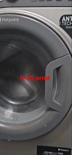 hotpoint washing machine F-05 Error problem found