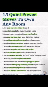 76K views · 139 reactions | 15 Quiet Power Moves To Own Any Room #publicspeaking | Askpstudyinaustralia | Facebook