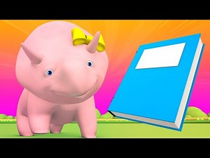Learning the ALPHABET with Dino and Dina - Learn with Dino the Dinosaur Educational cartoon for Kids