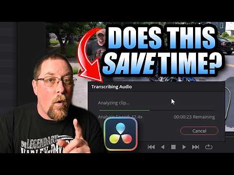 How to use - AND actually SAVE TIME - using AI Audio Transcription in Davinci Resolve 20!