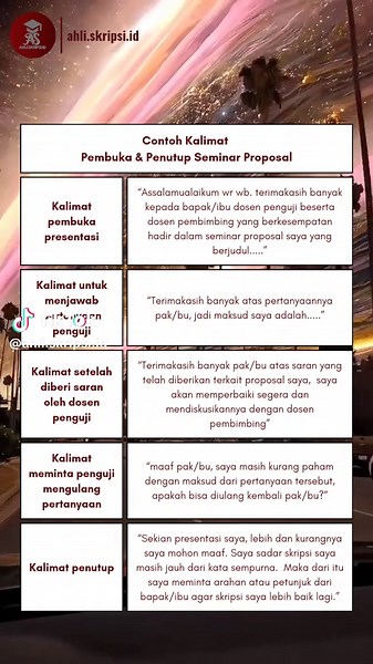 Tips Pembuka dan Penutup Sidang Skripsi yang Efektif