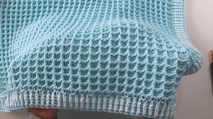 Crochet Easy Waffle Baby Blanket. | Crochet Mode